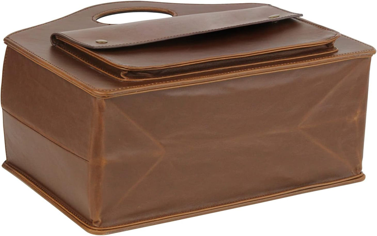Foldable Magazine Holder – Freestanding Leather-Look Storage