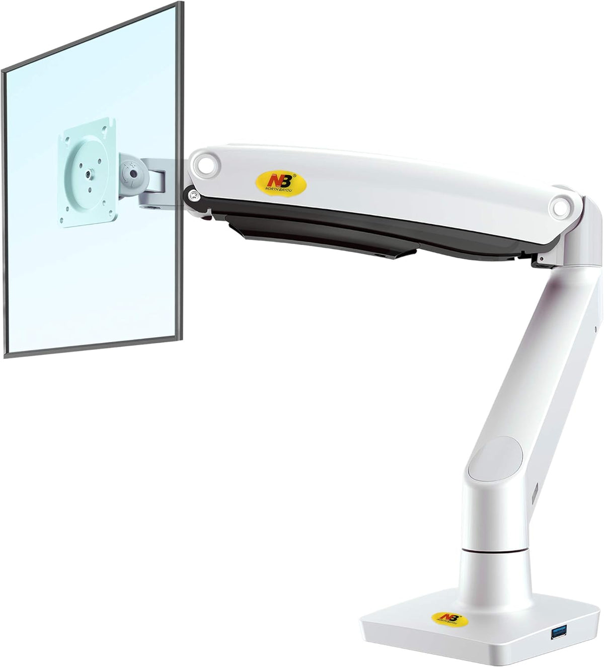 NB North Bayou Monitor Desk Mount Ultra Wide Full Motion Swivel Long Arm with Gas Spring for 22''-35''Monitors from 6.6 to 26.4lbs Height Adjustable Monitor Stand G70-W - Field & Nook