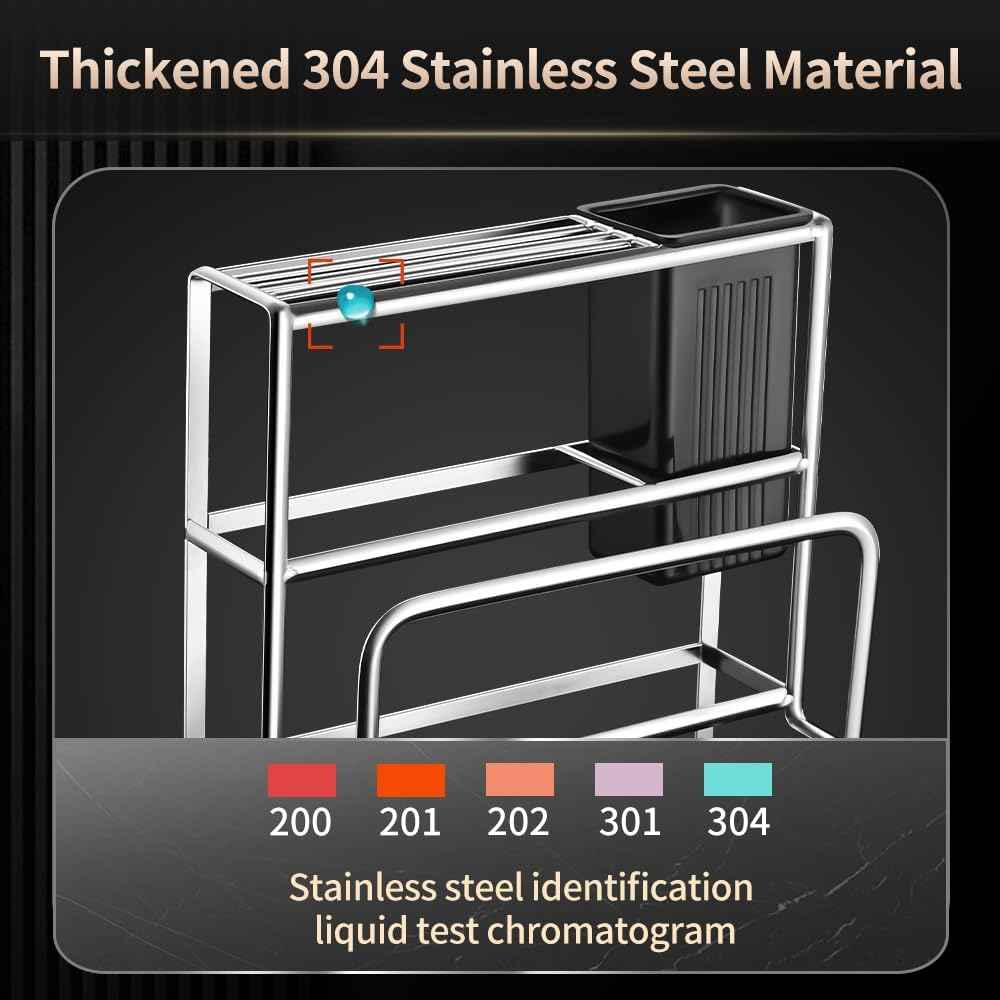 18/8 Stainless Steel Cutting Board and Pot Lid Organizer