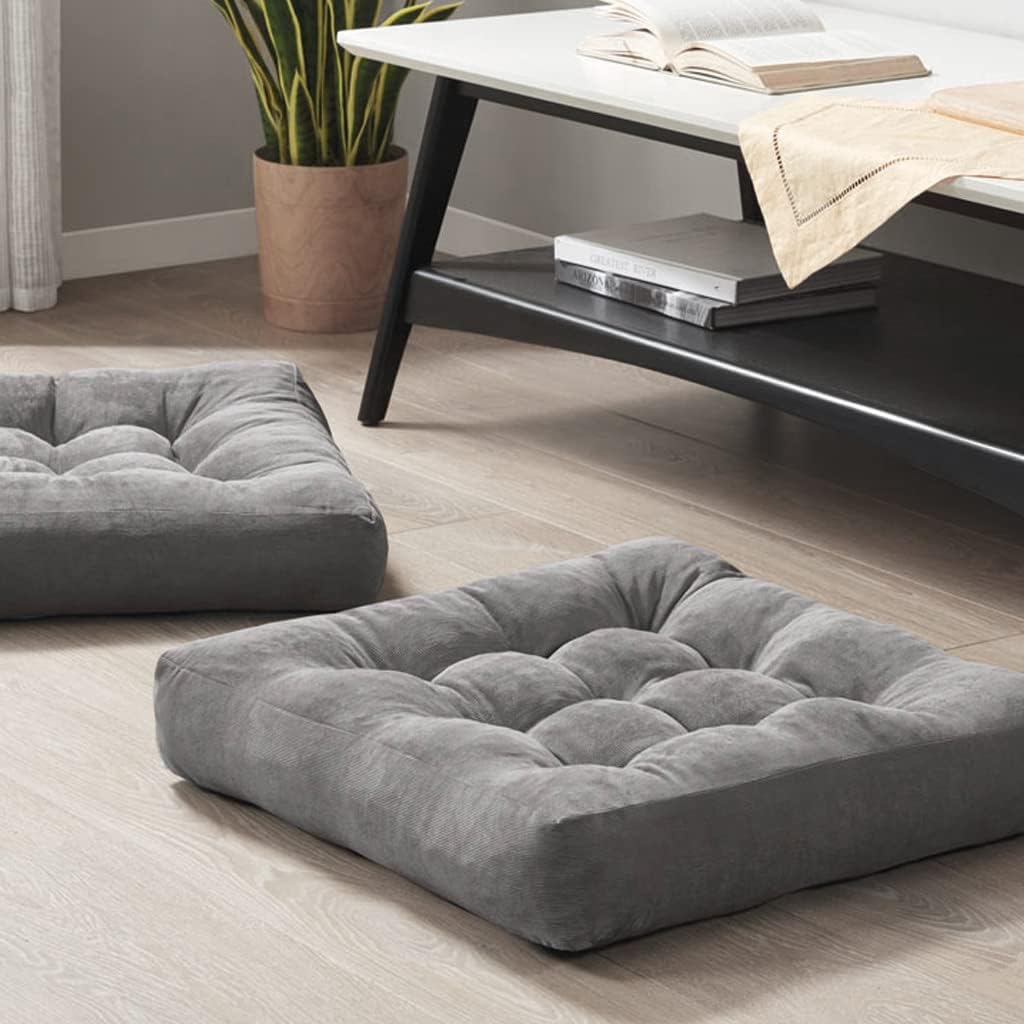 Large Floor Cushion Set – Two 22-Inch Square Seats