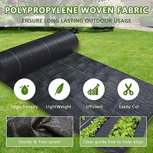 1.4ftx100ft Weed Barrier Landscape Fabric Heavy Duty,Weed Block