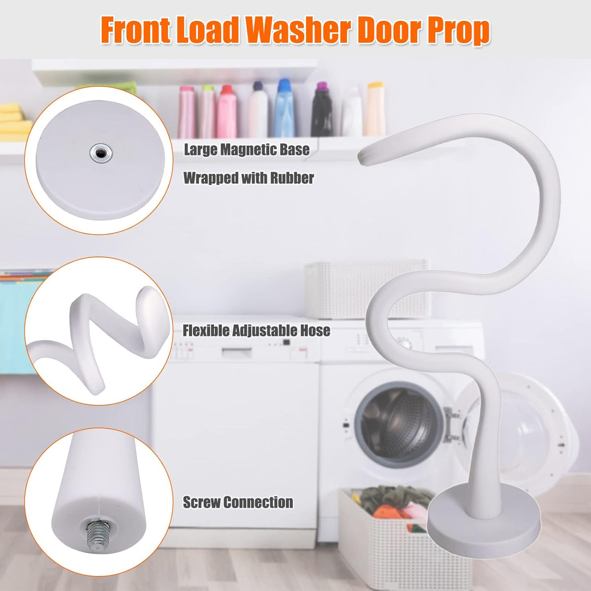 Magnetic Washer Door Prop – 2.6-Inch Flexible Ventilation Holder