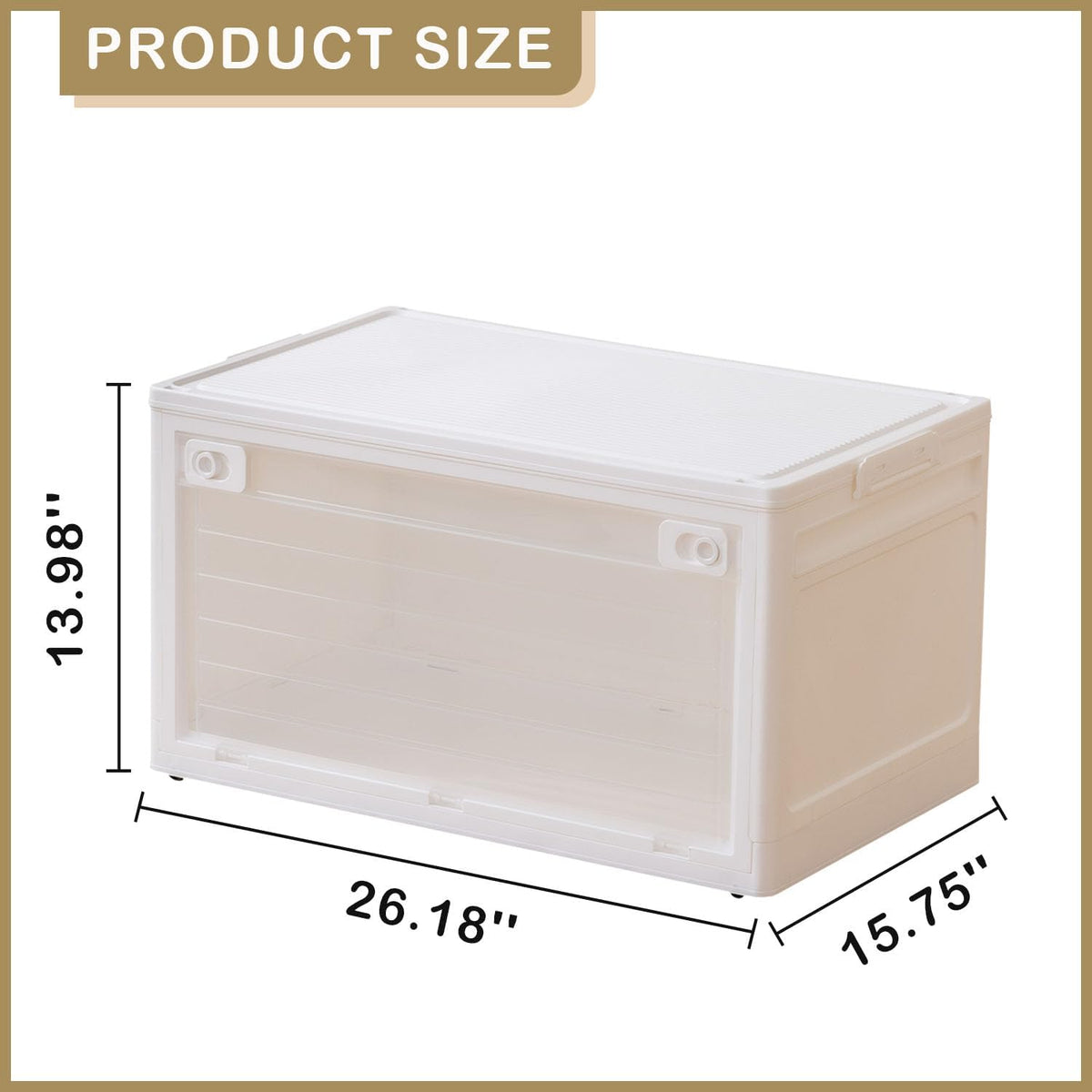 3-Tier Stackable Storage Cabinet with Doors & Wheels - Field & Nook