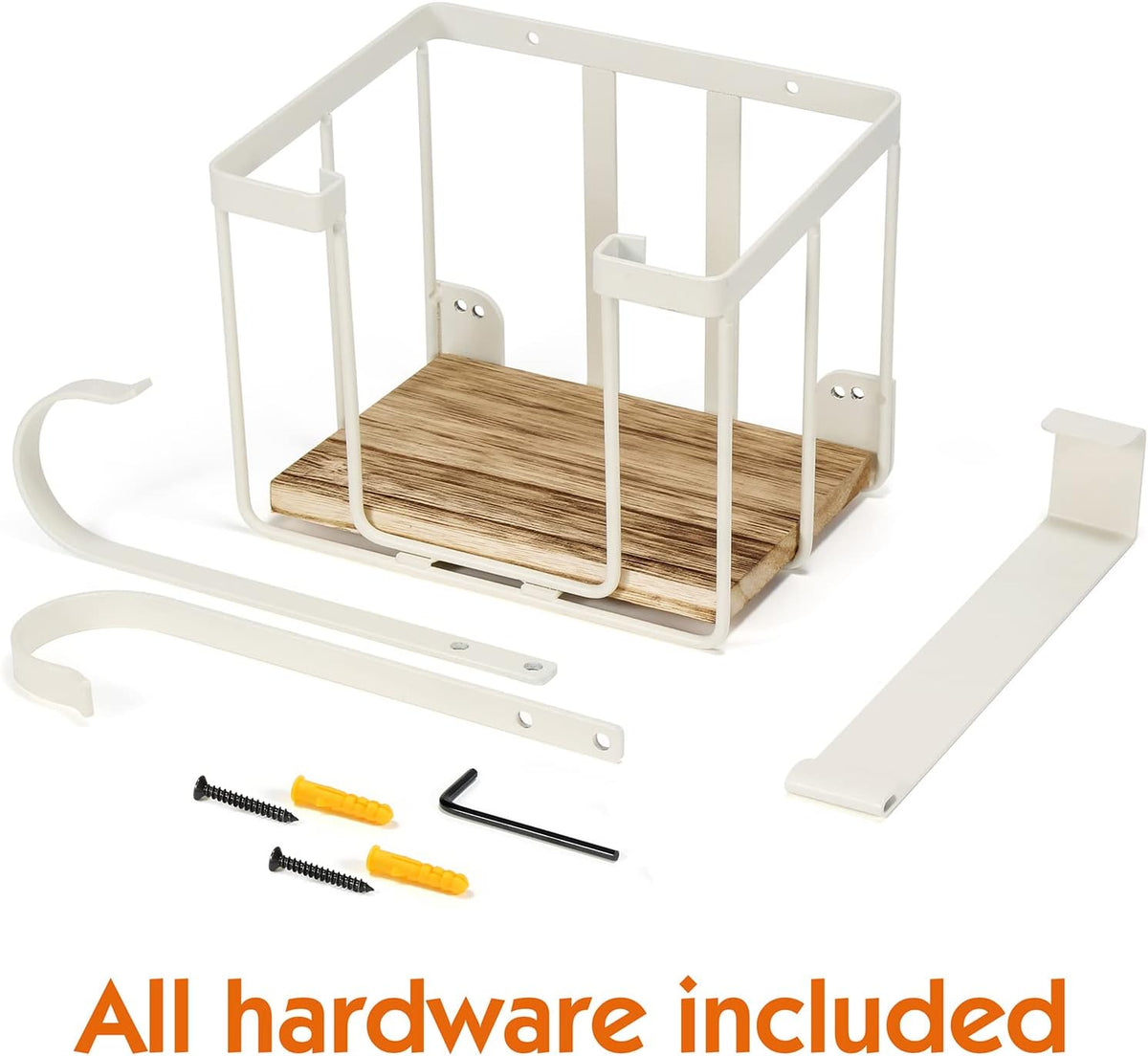 White Over-Door Iron and Board Storage Holder - Field & Nook