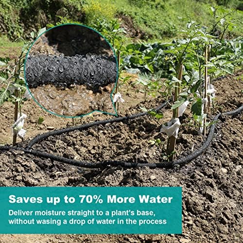 5/8" 25 FT*2 Pack Soaker Hose for Water Drip Irrigation for Lawn