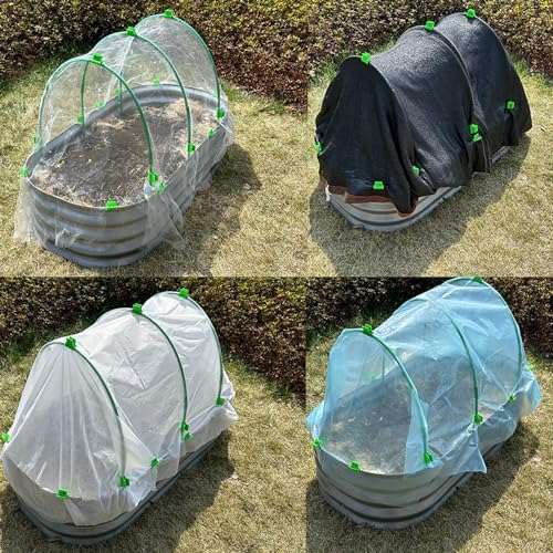Greenhouse Hoops Set for DIY Grow Tunnel,Metal Connectors Thickened