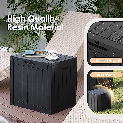DRATO Deck Boxes, 30 Gallon Outdoor Storage Box for Patio Cushion