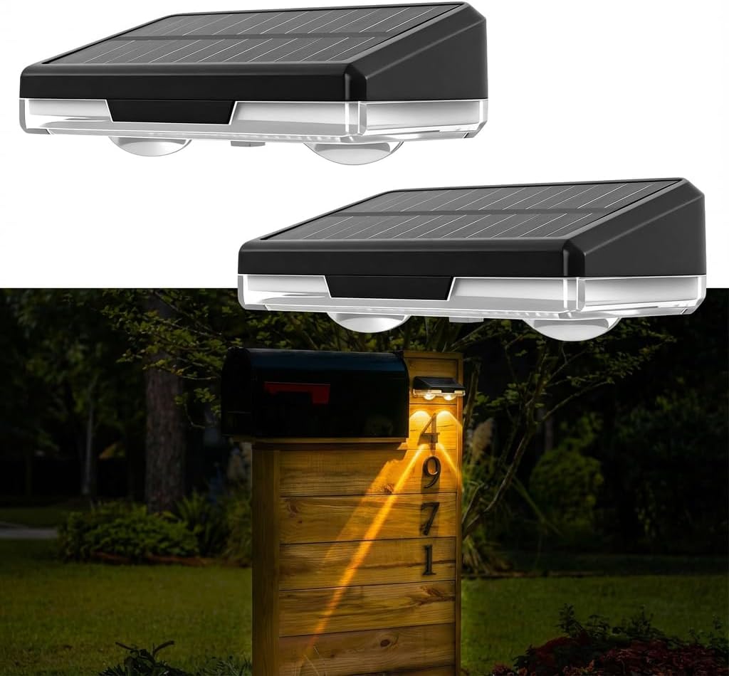 Solar Address and Sign Downlights – Warm White, 2 Pack