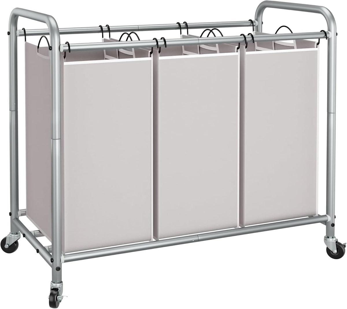 135L Heavy-Duty 3-Bag Rolling Laundry Sorter - Field & Nook