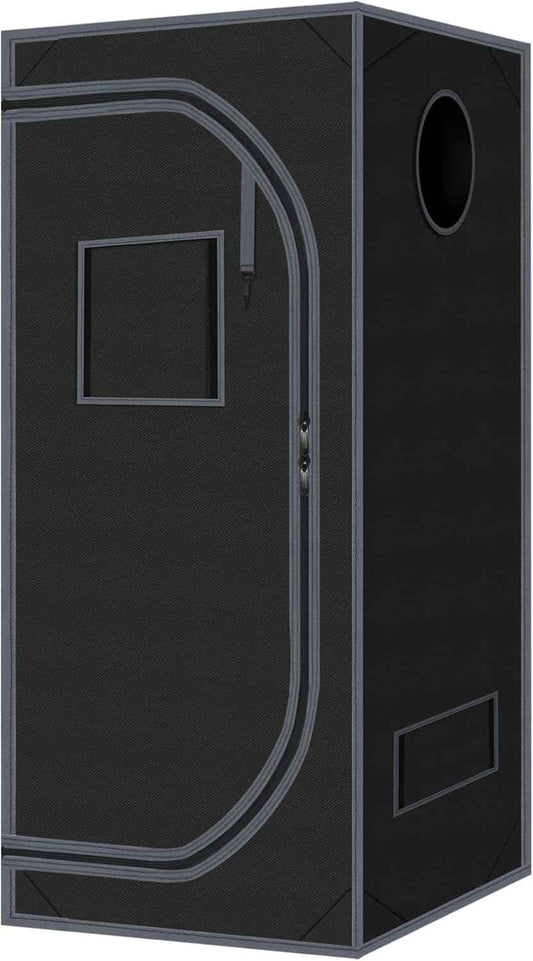 32"x32"x63" Grow Tent for Indoor Plants 600D Mylar Hydroponic High Reflective GrowTents for Plant Fruit Flower Veg Growing