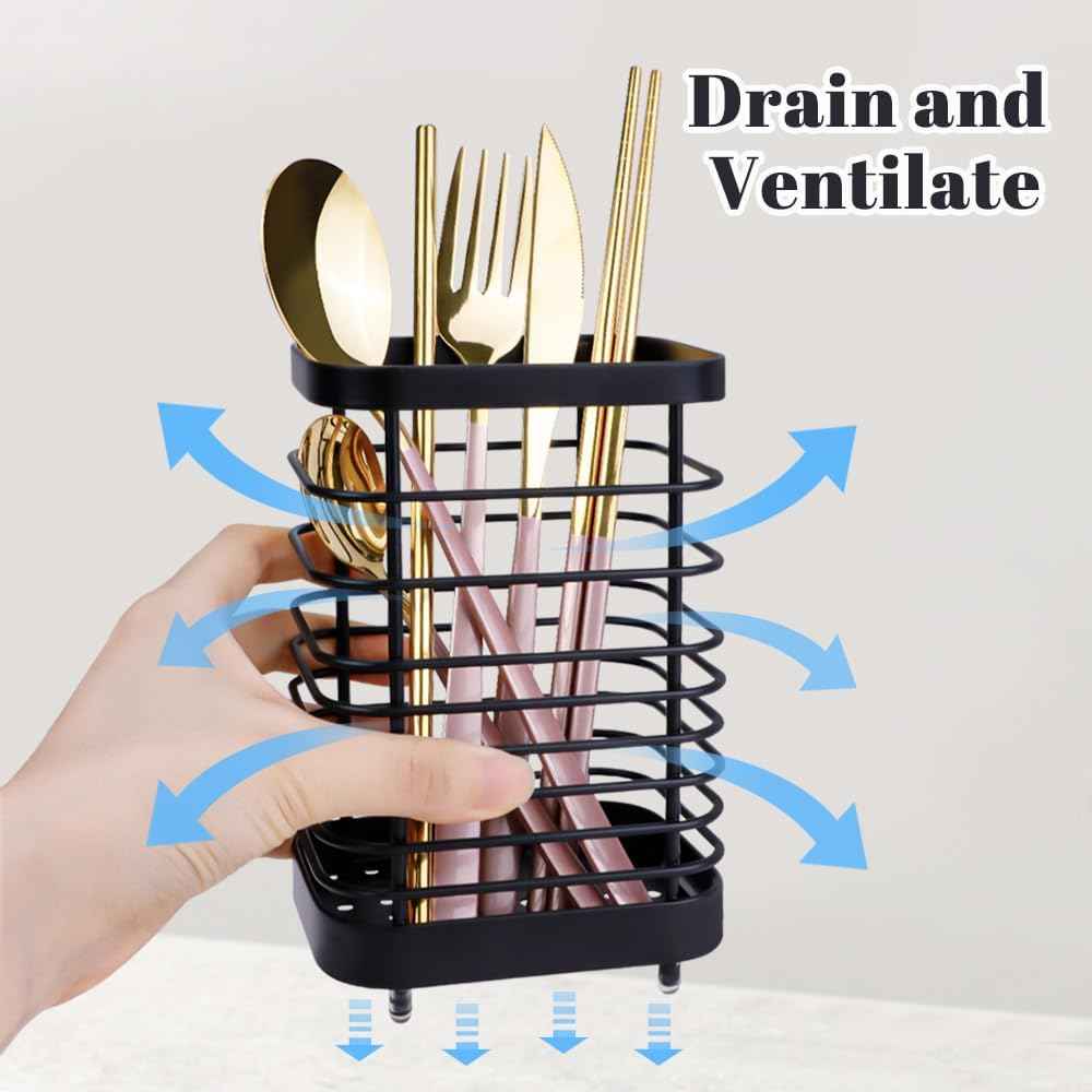 Stainless Steel Kitchen Utensil Holder and Drainer