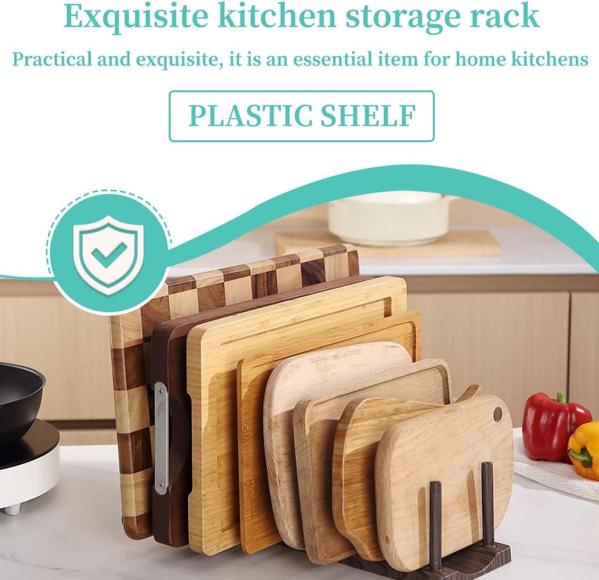 Berglander Dish Rack, 14", Adjustable Vertical Plate and Lid Organizer
