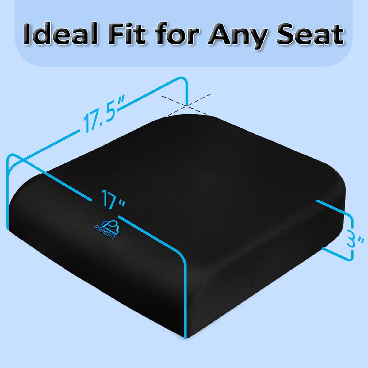 Memory Foam Pressure Relief Seat Cushion with Extra Cover - Field & Nook