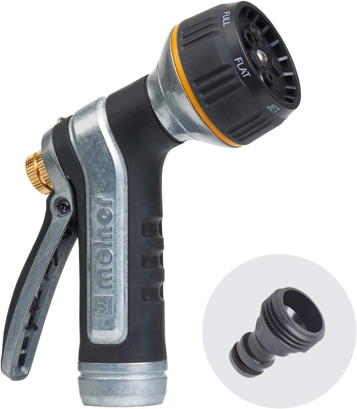 Metal 7-Pattern Rear-Trigger Hose Nozzle - Field & Nook