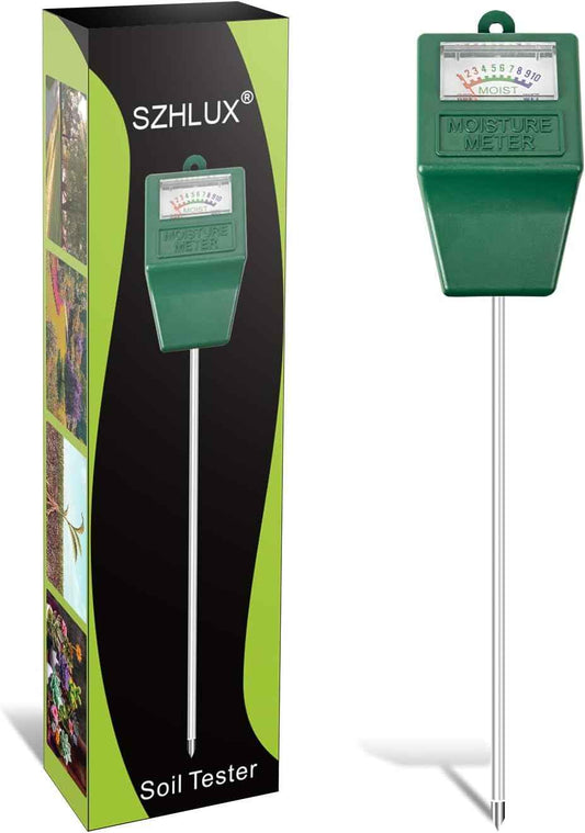 SZHLUX Soil Moisture Sensor Meter, Plants Moisture Meter, Plant Water Meter for Plant Care, Great for Potted Plants, Gardening, Lawn, Indoor & Outdoor (No Battery Needed)