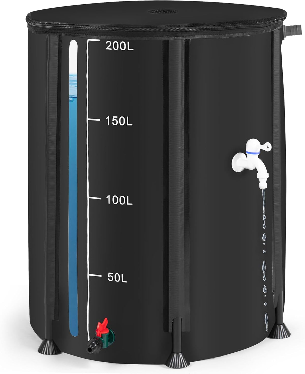Collapsible Rain Barrel Rain Collection System Rain Water Collection Barrel Water Storage Rain Catcher Water Tank Rain Barrel Kit Water Reservoir Water Collection Barrel