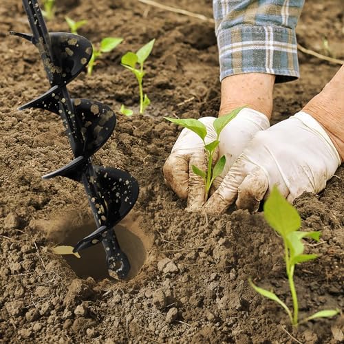 Auger Drill Bit for Planting 1.6 x 9 Inch, Garden Spiral Hole Drill
