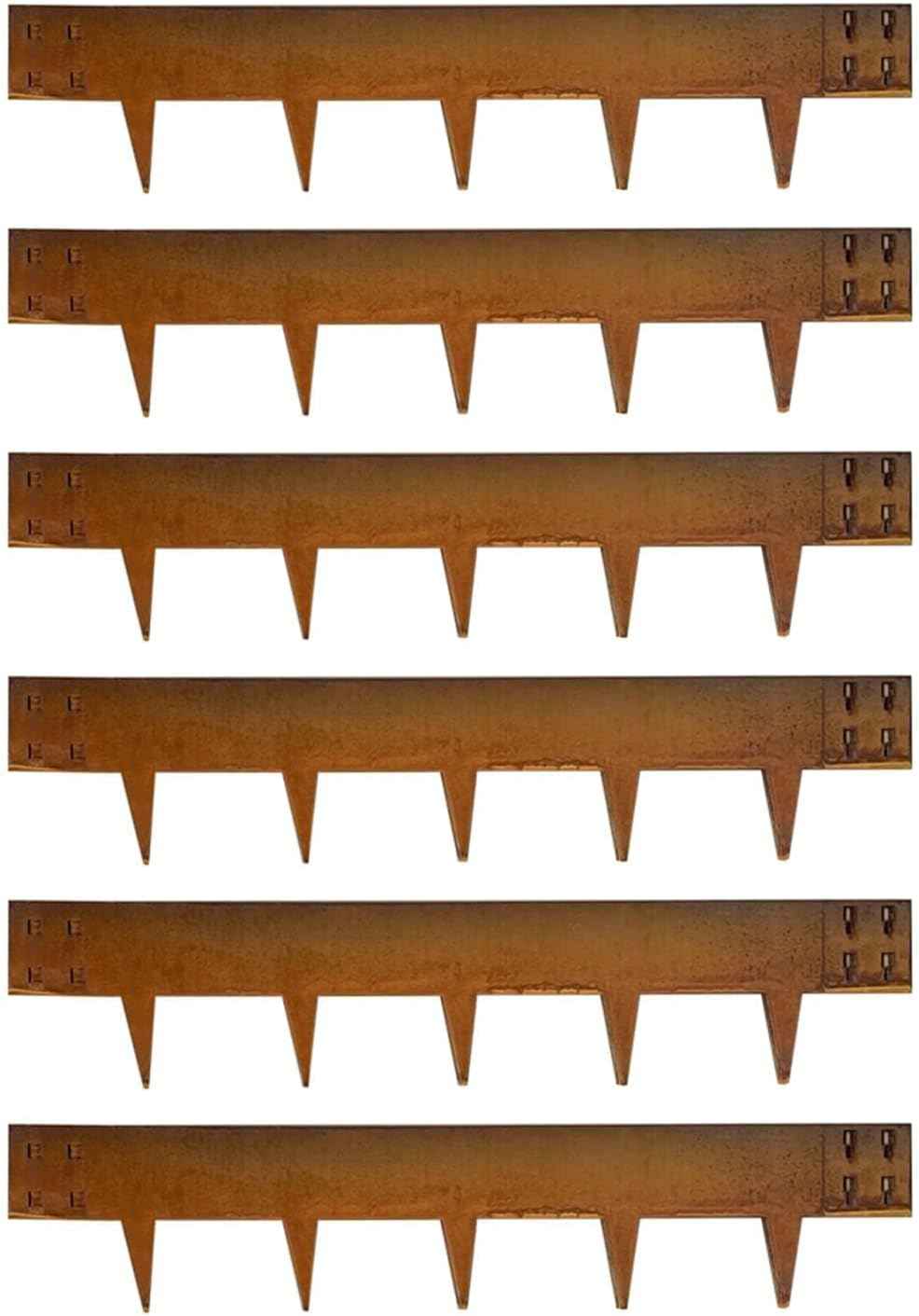 Corten Steel Edging Steel Landscape Edging Metal Garden Edging 8 Inch Metal Landscape Edging Landscaping Rusted 40 Inch Strips Patina 6 pcs Edge for Yard Lawn Outdoor by GZGNEEVL