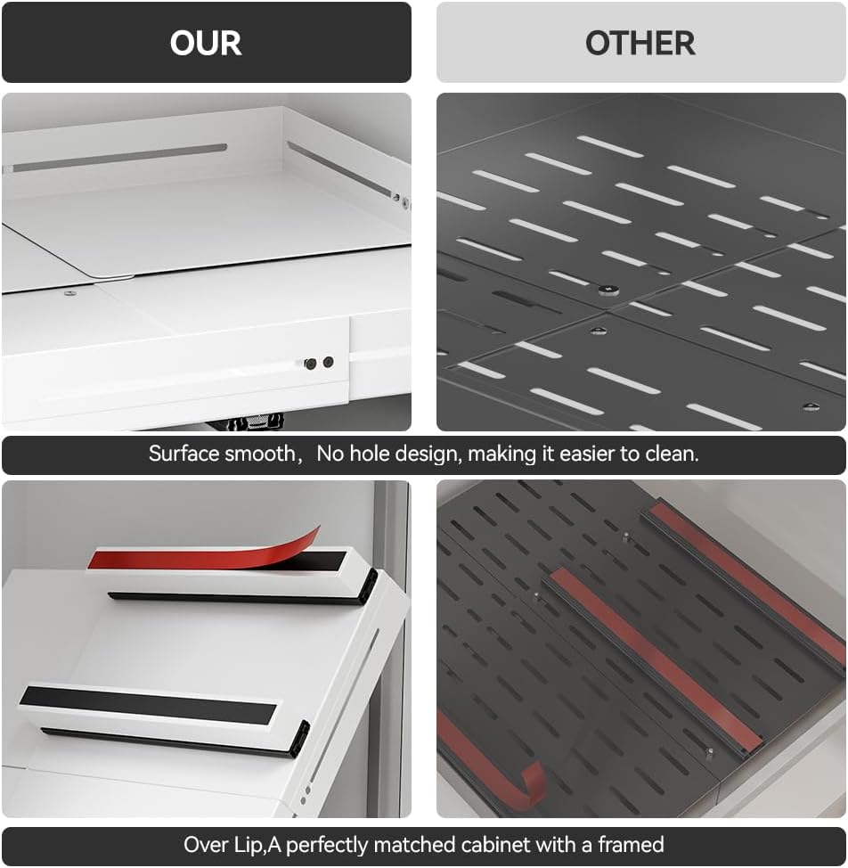 Pull Out Cabinet Organizer, 12.8"-17.5" D x 14.8"-20.5" W