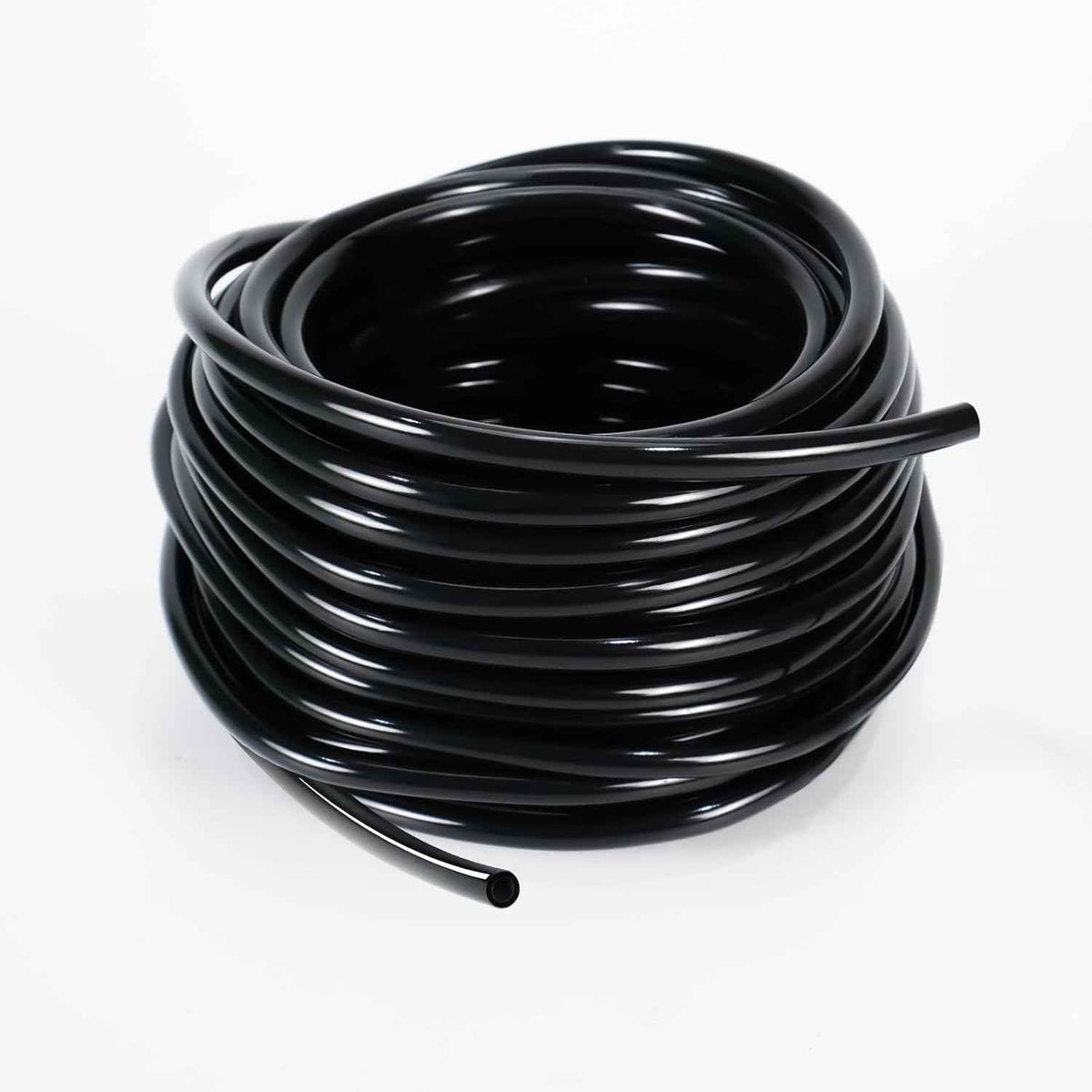 1/4 Inch Drip Irrigation Tubing, 50ft Blank Distribution Pipe Roll, Standard Size Flexible Drip Hose for Garden Watering, Greenhouse and Misting System, Black