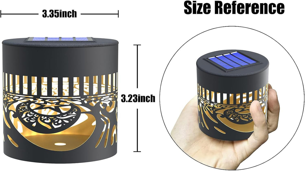 Solar Tree-Pattern Fence & Wall Lights – 2 Pack