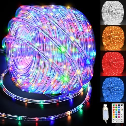 LED Rope Lights Indoor with USB Powered, 66ft 200 LED String Lights