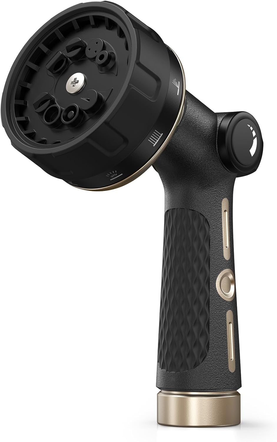 100% Metal 10-Pattern Thumb-Control Hose Nozzle - Field & Nook