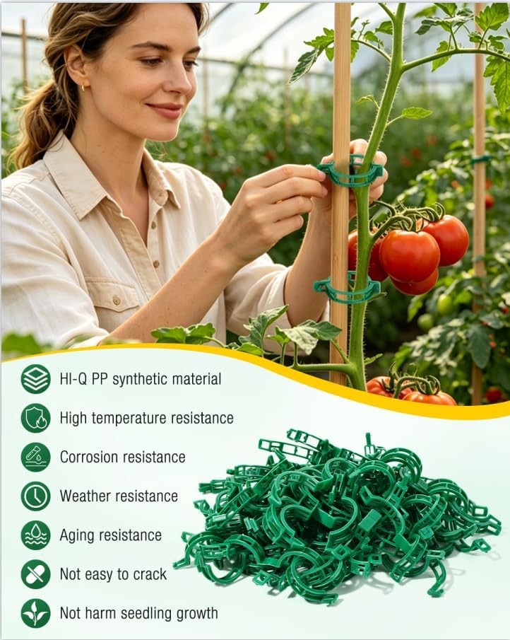 Reusable Plant Support & Trellis Clips – 300 Pack