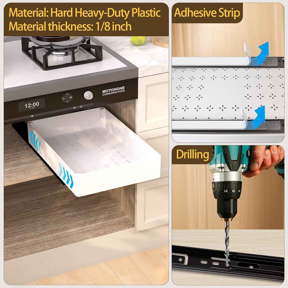 Heavy Duty ABS Pull Out Kitchen Cabinet Organizer