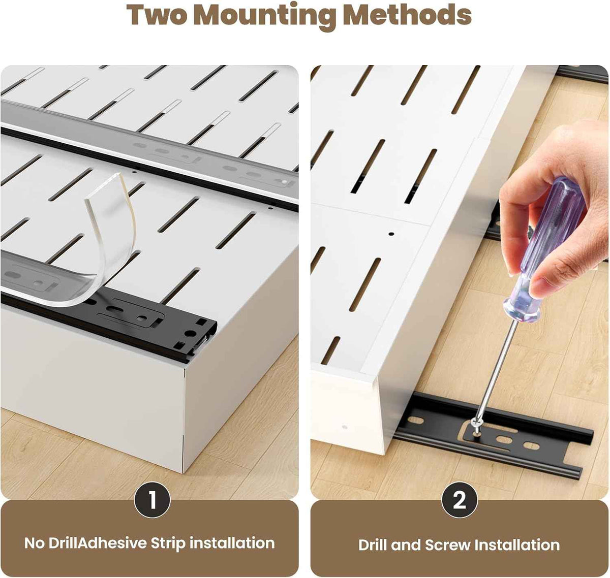 Dayacoco 2Pcs Expandable Pull Out Cabinet Organizers, 11.4"-19.4"W