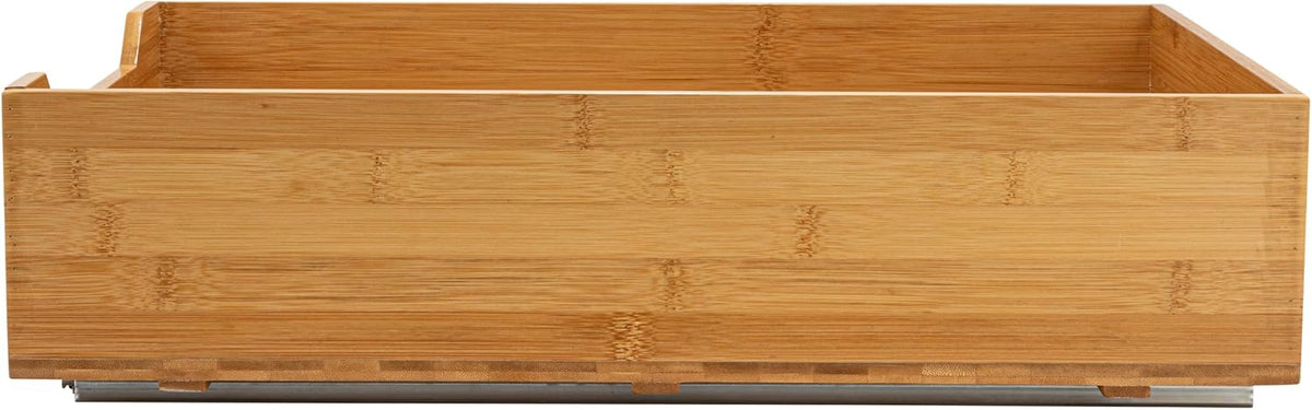 Household Essentials Glidez Pull-Out Organizer, Bamboo and Steel