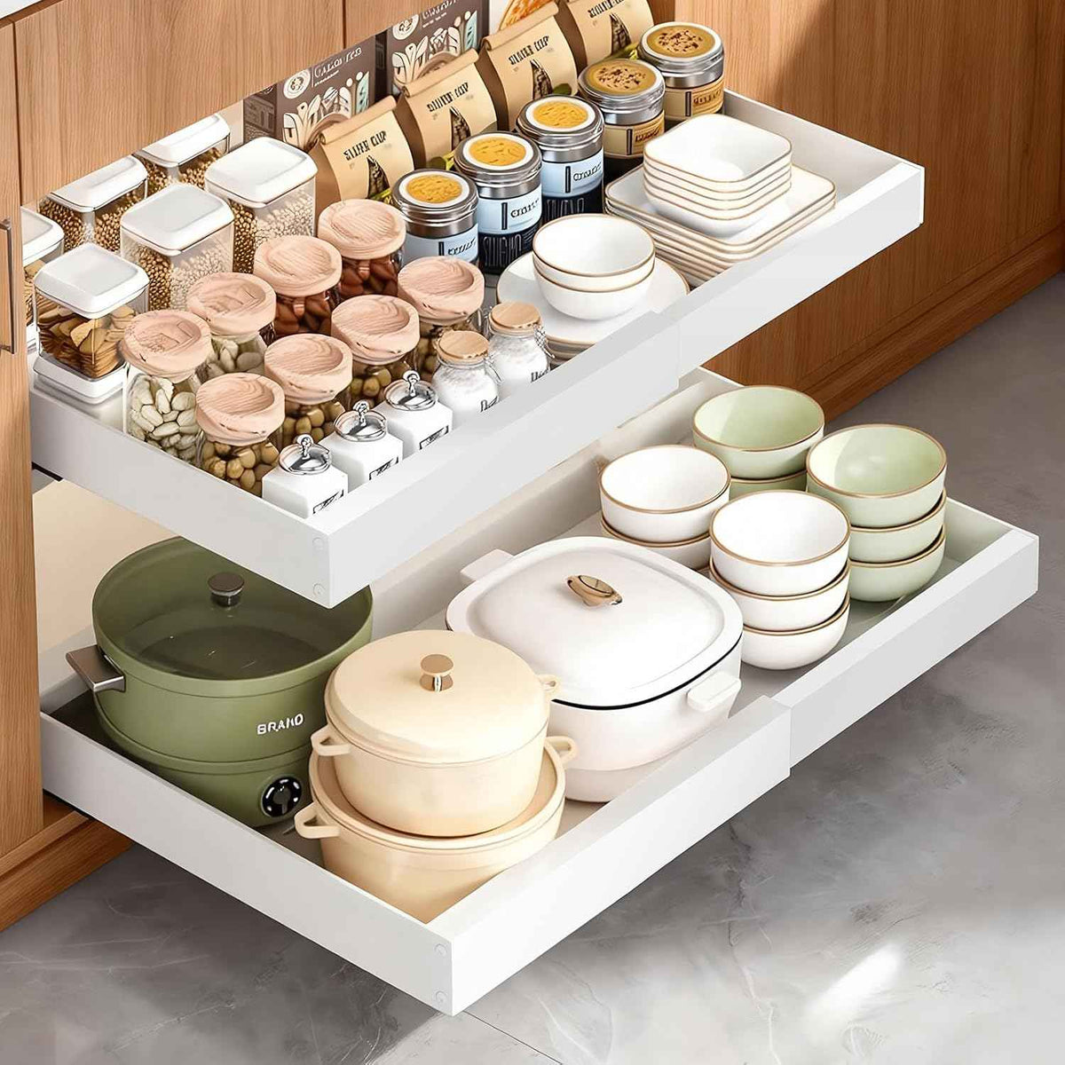 2-Pack Expandable Pull-Out Cabinet Organizer, 12"-22"