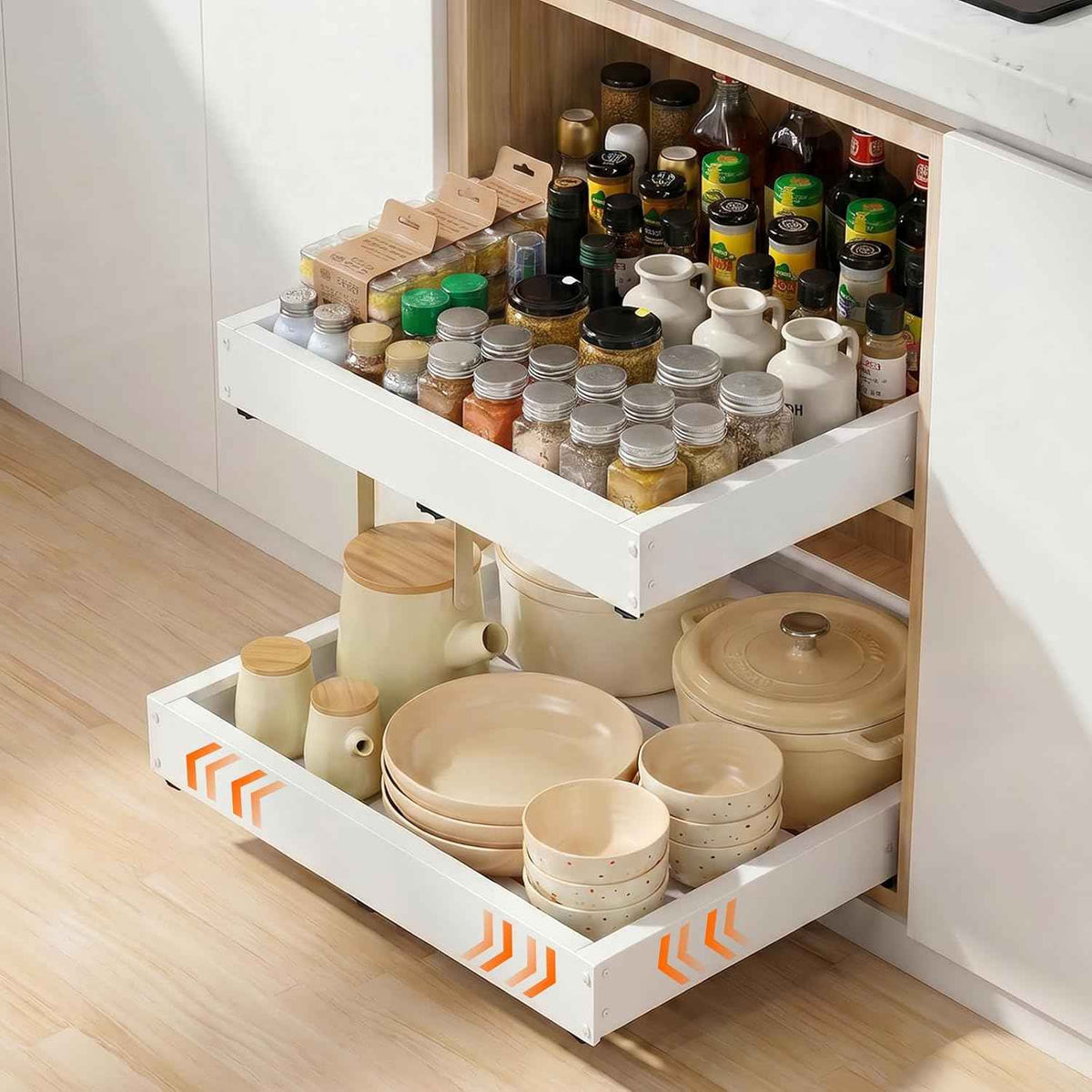 UFORU Expandable Pull Out Cabinet Organizer, 11.4"-18.9"