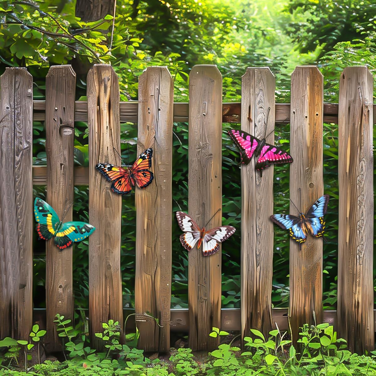 3D Metal Butterfly Wall Decorations – 5 Pack