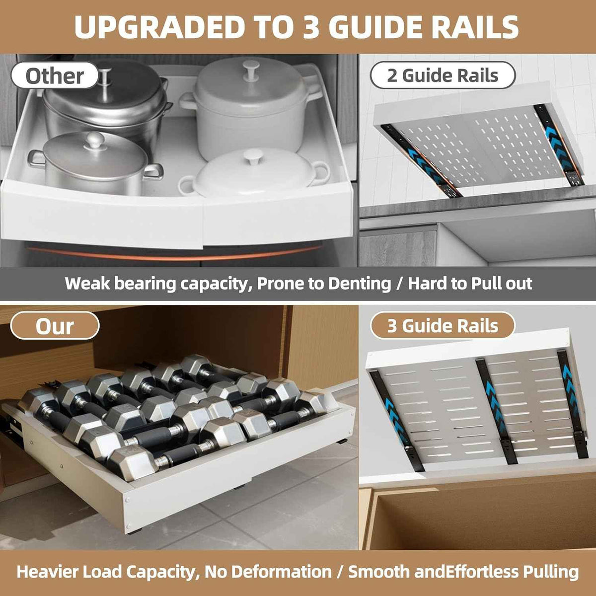 Expandable Pull-Out Cabinet Organizer, 12"-19" W x 16.5"-22" D