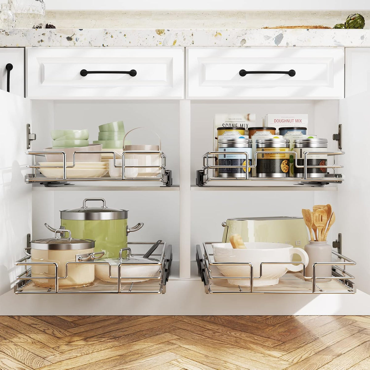 LOVMOR Pull-Out Cabinet Organizer, 31½" W x 21½" D