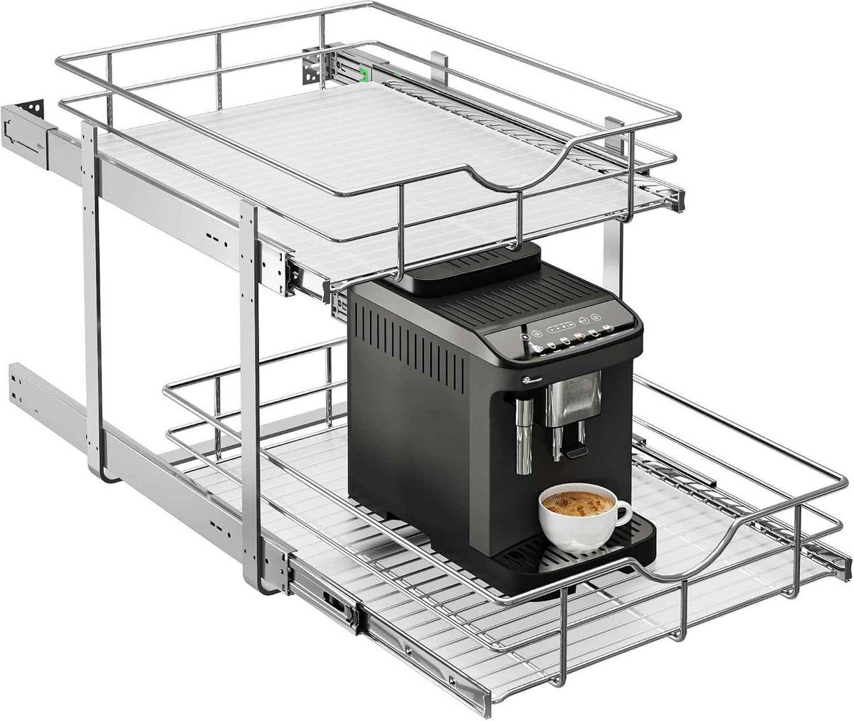 WelFurGeer 2-Tier Pull-Out Cabinet Organizer