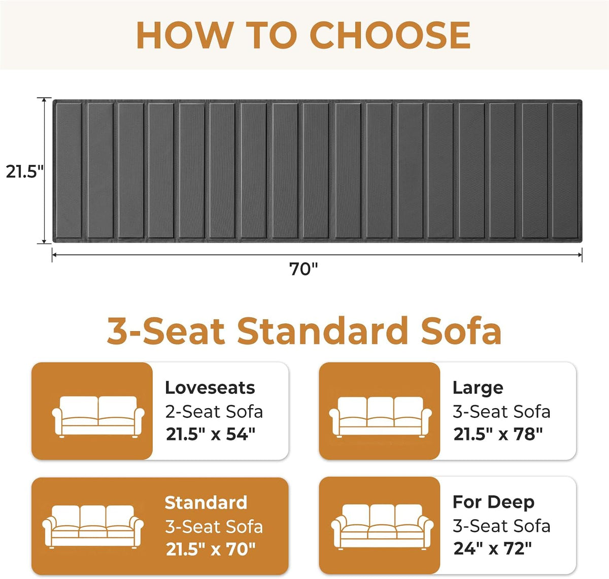 Couch Cushion Support Board – 21.5 × 70 Inch Seat Reinforcement