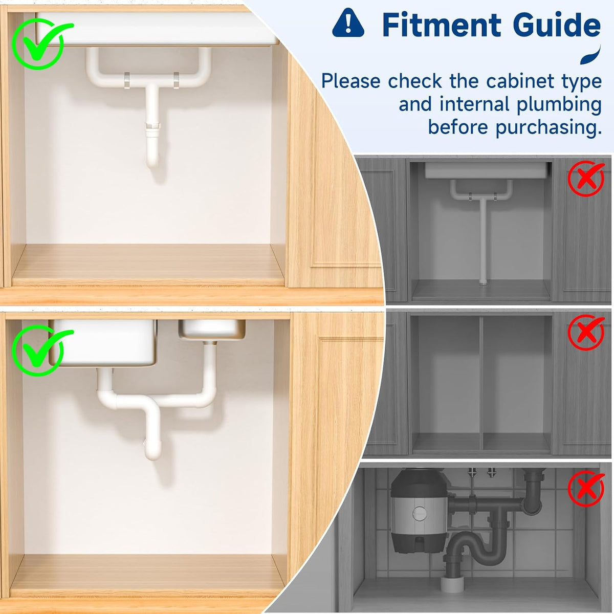 Insputer Upgrade Expandable Under Sink Organizer, 2 Tier Metal Under Cabinet Storage with 3 Slide Rails, Height Adjustable, Thickened Pull Out Drawer Shelf for Bathroom, Kitchen, Laundry, Pantry - Field & Nook
