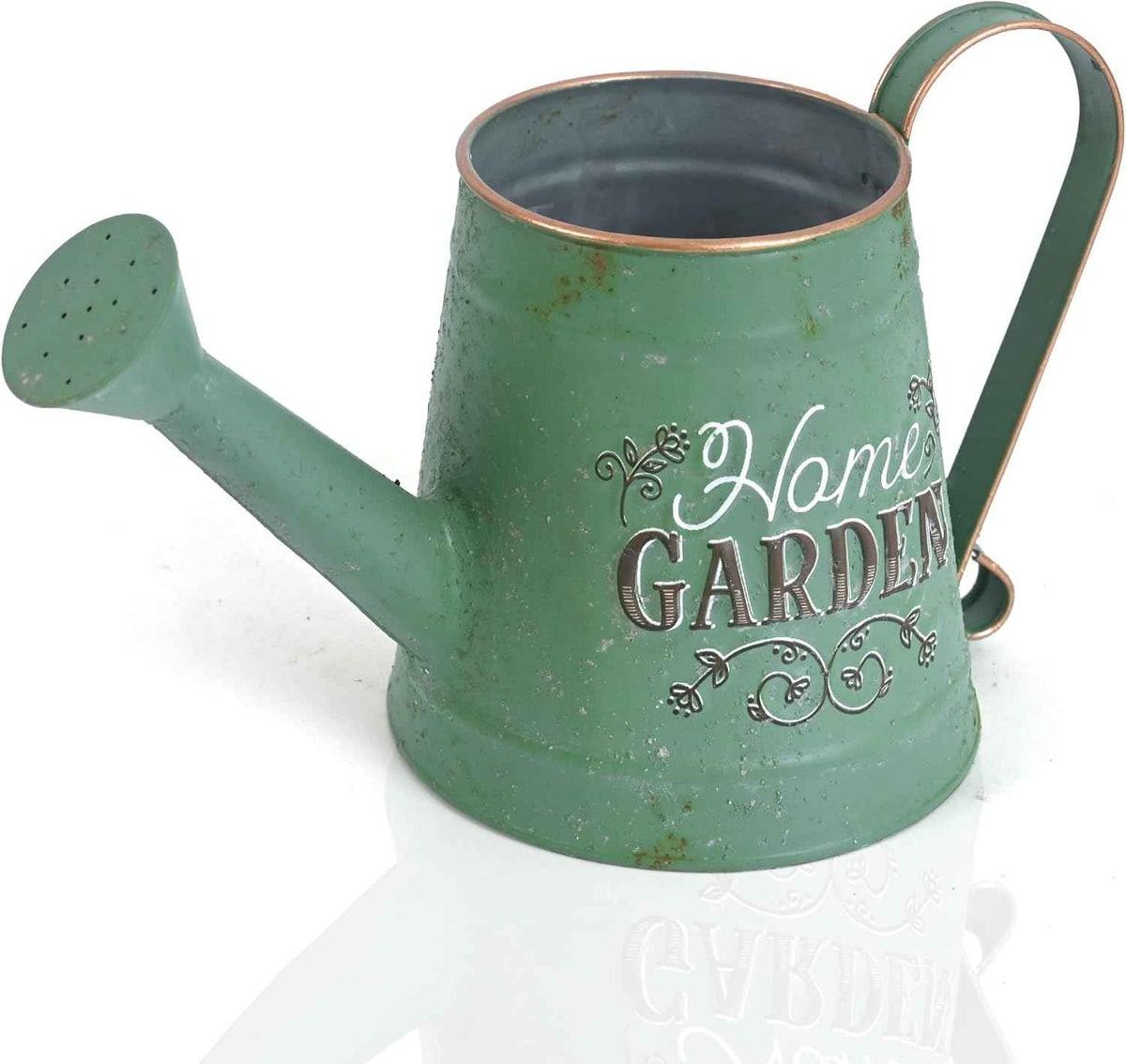 Cute Small Watering Can Indoor Plants Garden Metal Decorative Watering Cans for Outdoor Plants Bonsai Outdoor Garden Flower Decorative (Green, 1.5L, 50.7 Oz)