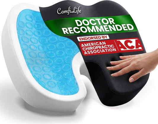 Gel and Memory Foam Ergonomic Seat Cushion - Field & Nook