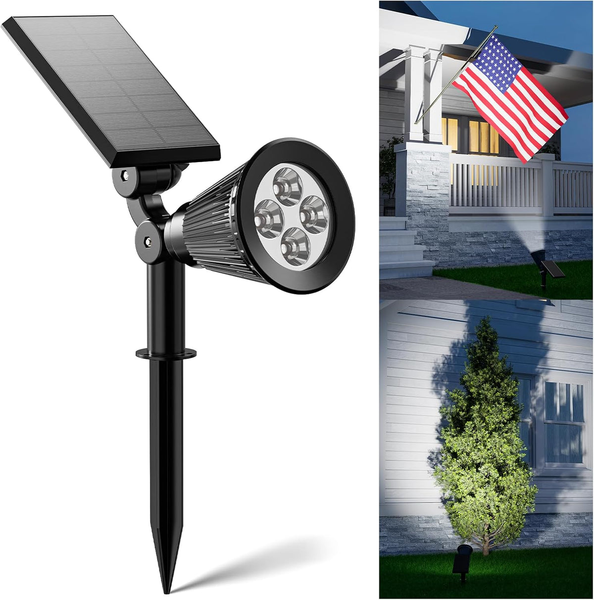 Waterproof Solar Landscape Spotlight – 2 Brightness Modes