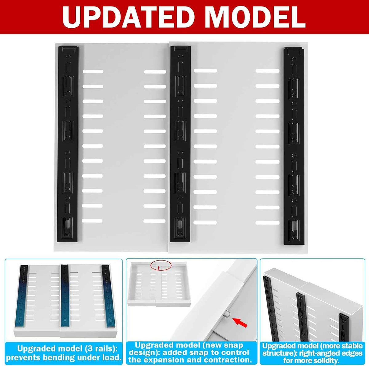 YFXCVSL Expandable Pull Out Drawers (12.6''-20.5''), Slide Out Cabinet