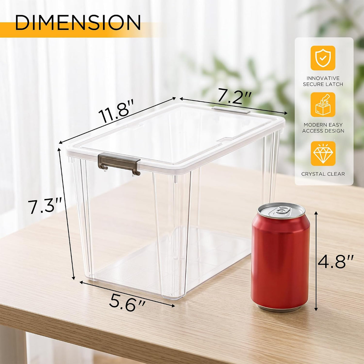Citylife 6Packs 7.8Qt Plastic Storage Bins with Lids, Clear Organizer | Stackable totes Containers for Craft Supplies, Documents,Garage,Toys,Office and Classroom - Field & Nook