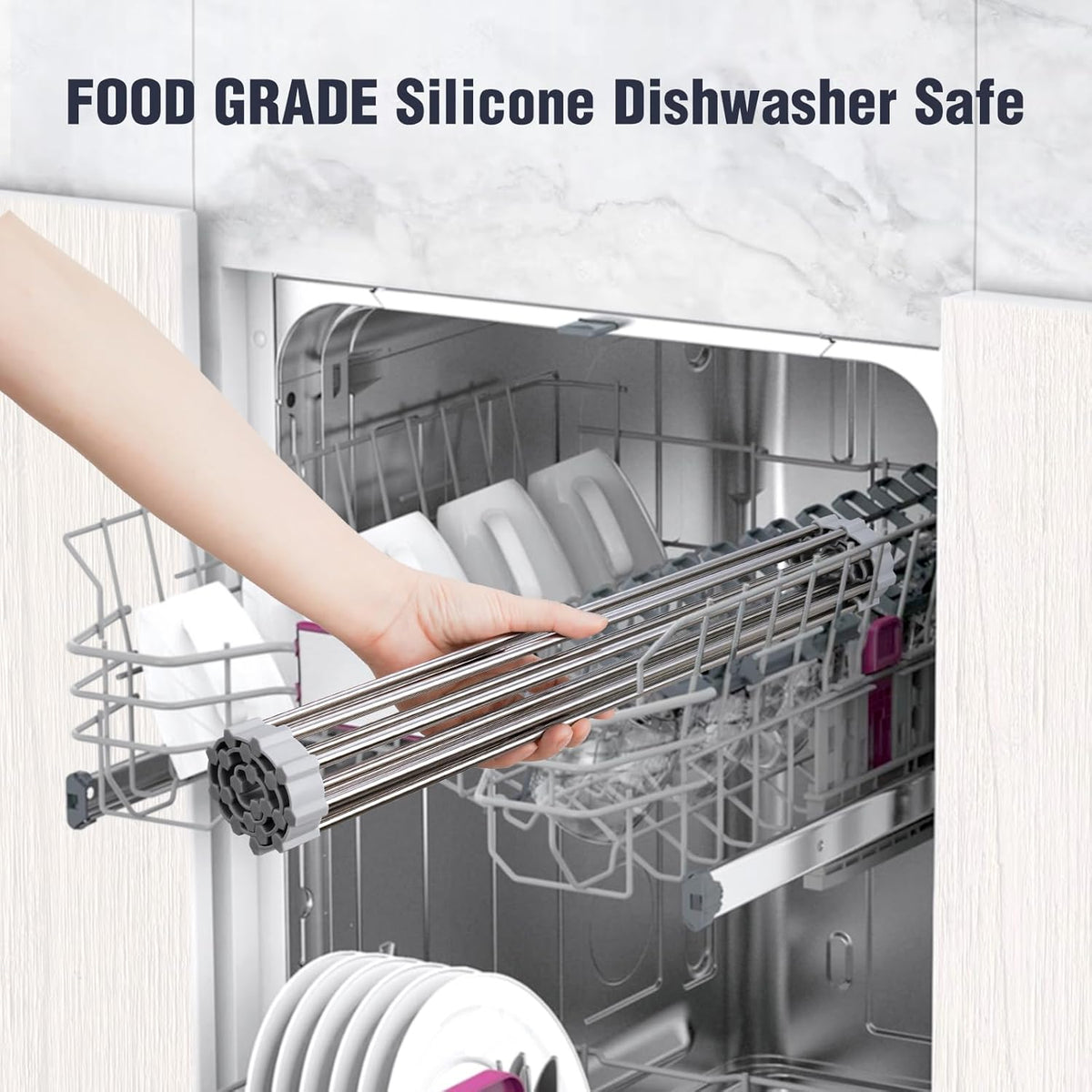Roll-Up Over-Sink Dish Drying Rack – 17.7 × 15.5 in