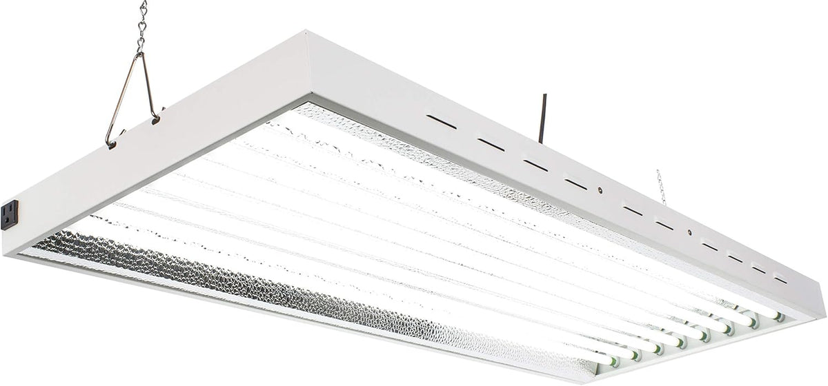 4Ft X 19in 8 Lamps 400W T5 Fluorescent Grow Lights with 40000 Lumens and 6500K Sun Light, Great for VegGrow Stages of Indoor Garden. Fast Growing!