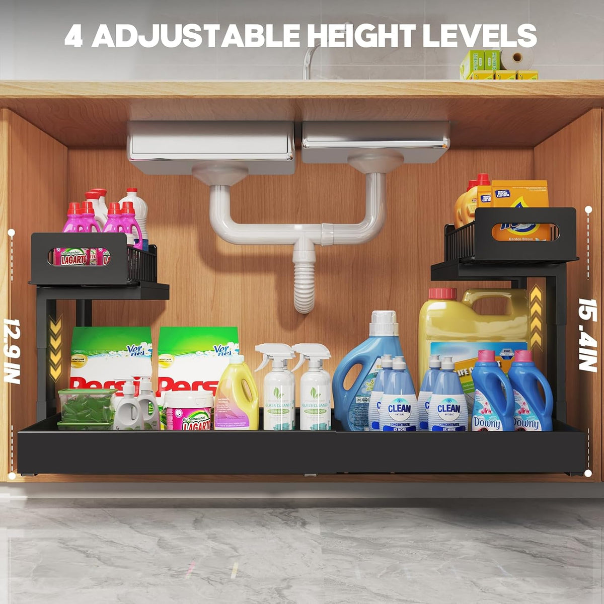 19–32-Inch Expandable Under-Sink Organizer - Field & Nook