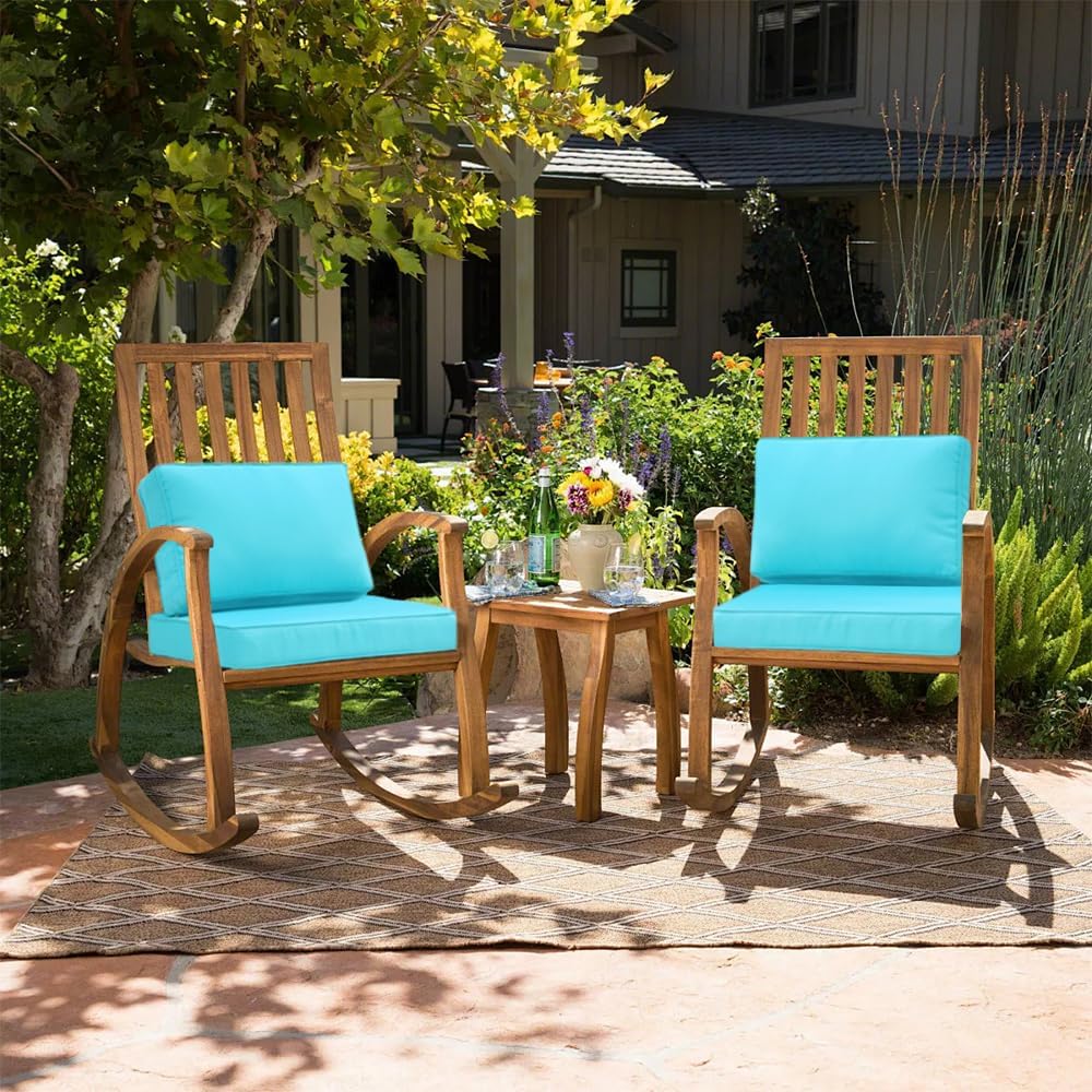 Covers for 4Pcs Patio Cushion 24.8X24.8x3.5inch Outdoor Furniture Cushion Slipcovers Replacement with Zipper Seat and Backrest Cover for Garden and Backyard (Cyan, 25.6x25.6x4inch(4Pack))