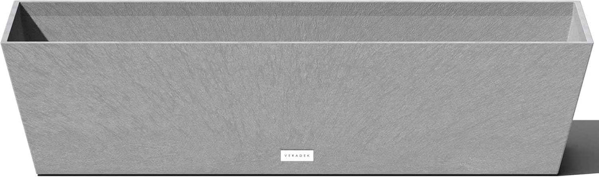 Veradek Pure Series Window Box Planter - Long Rectangular Planter for Indoor or Outdoor Windowsill/Balcony | Durable All-Weather Use with Drainage Holes | Modern Decor for Herbs, Small Plants, Flowers