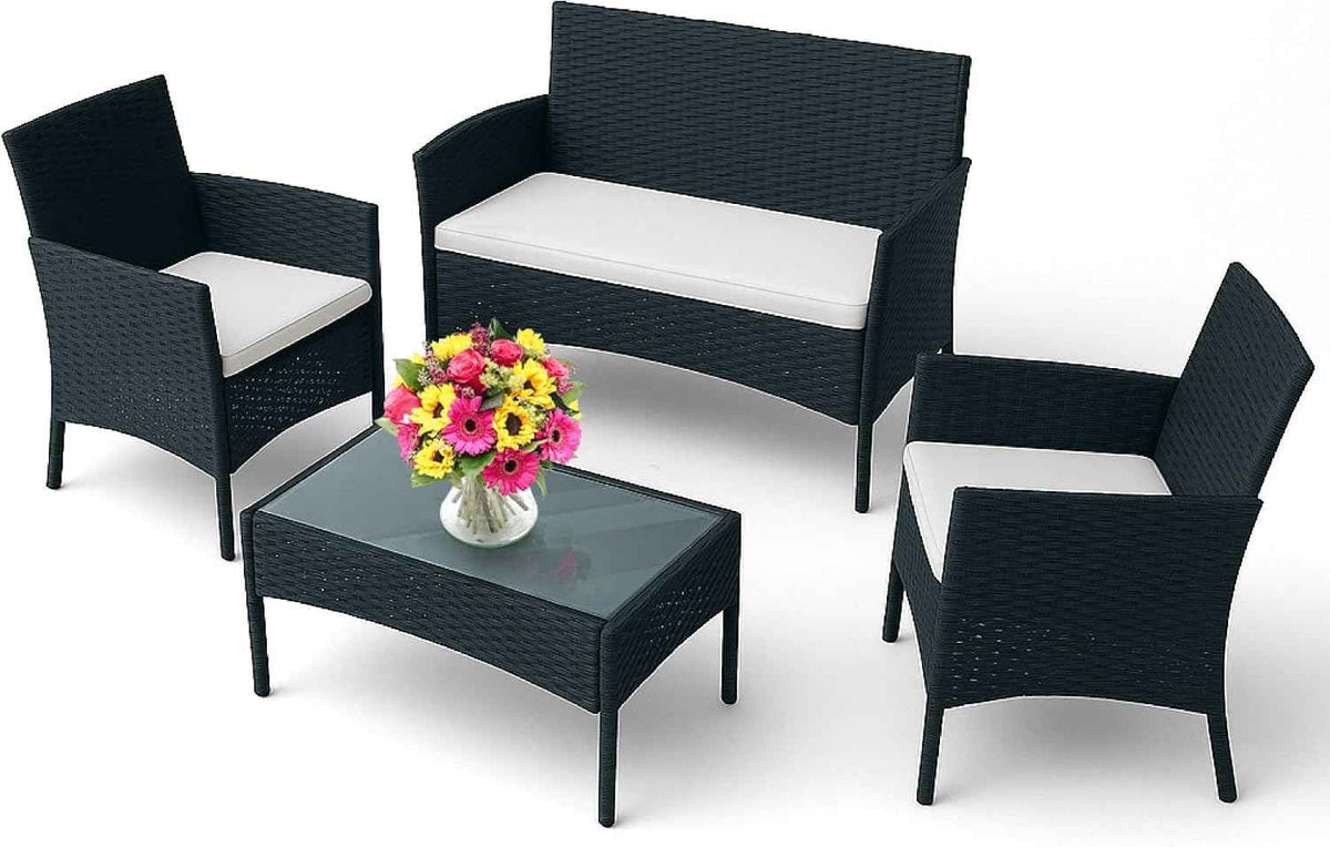 EconoHome 4-Piece Outdoor Patio Furniture Set - Patio Set with 2